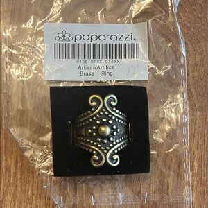 Paparazzi Brass Ornate Ring